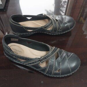 Clarks Black Leather Shoe, Women's Size 8